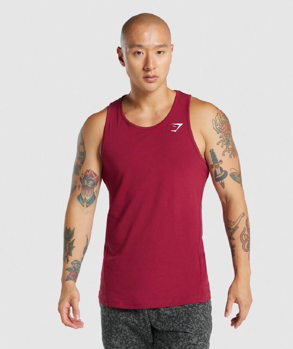 Camiseta Tirantes Gymshark Critical 2.0 Hombre Burdeos | CO 3216KOR